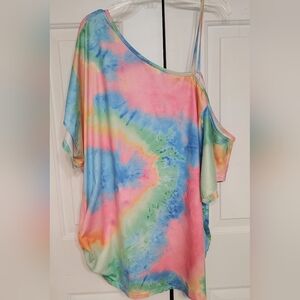 Tie-Dye Off-Shoulder Women's Top